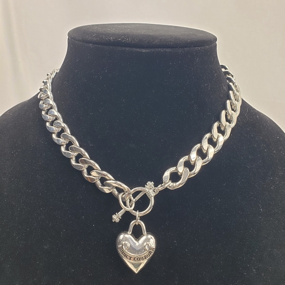 Juicy Couture Jewelry - Juicy Couture Silver Chunky Charm Necklace